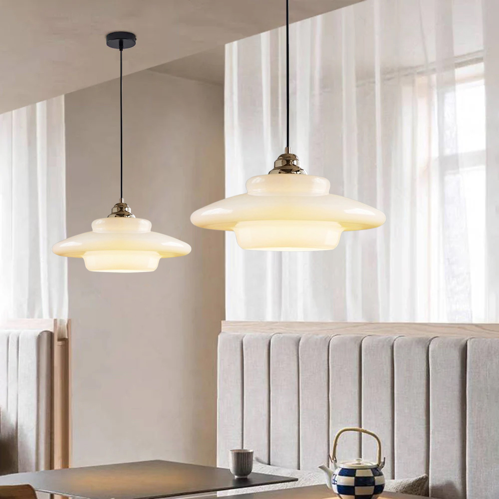 Bauhaus Milk White Glass Pendant Light Art Home Decor