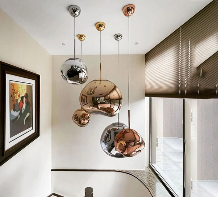 Designer Lava Chandelier Villa Loft Duplex Stairwell Pendant Light Apartment Living Room Empty Luxury Restaurant Lamp