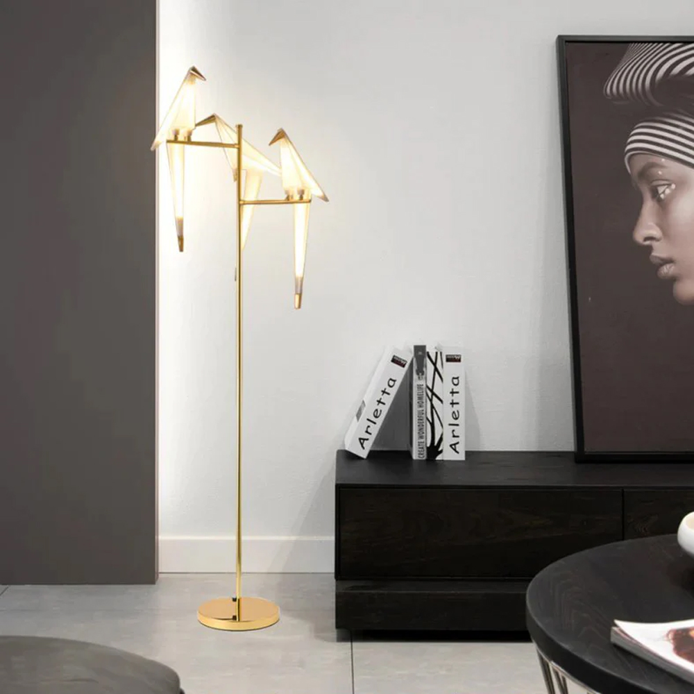 Nordic Luxury Thousand Paper Crane Bird Table Lamp Floor Lamp