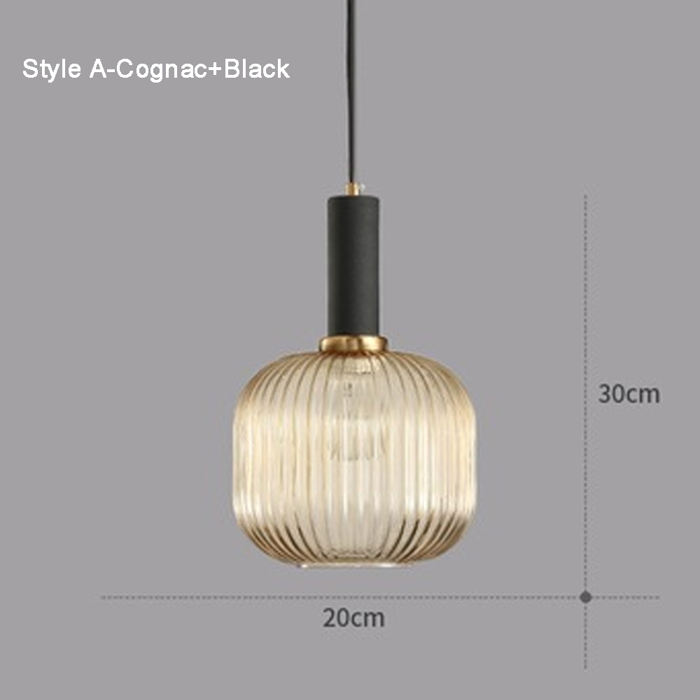 Dark Green Small Glass Pendant Light Kitchen Island Restaurant Retro Chandelier American Home Lighting