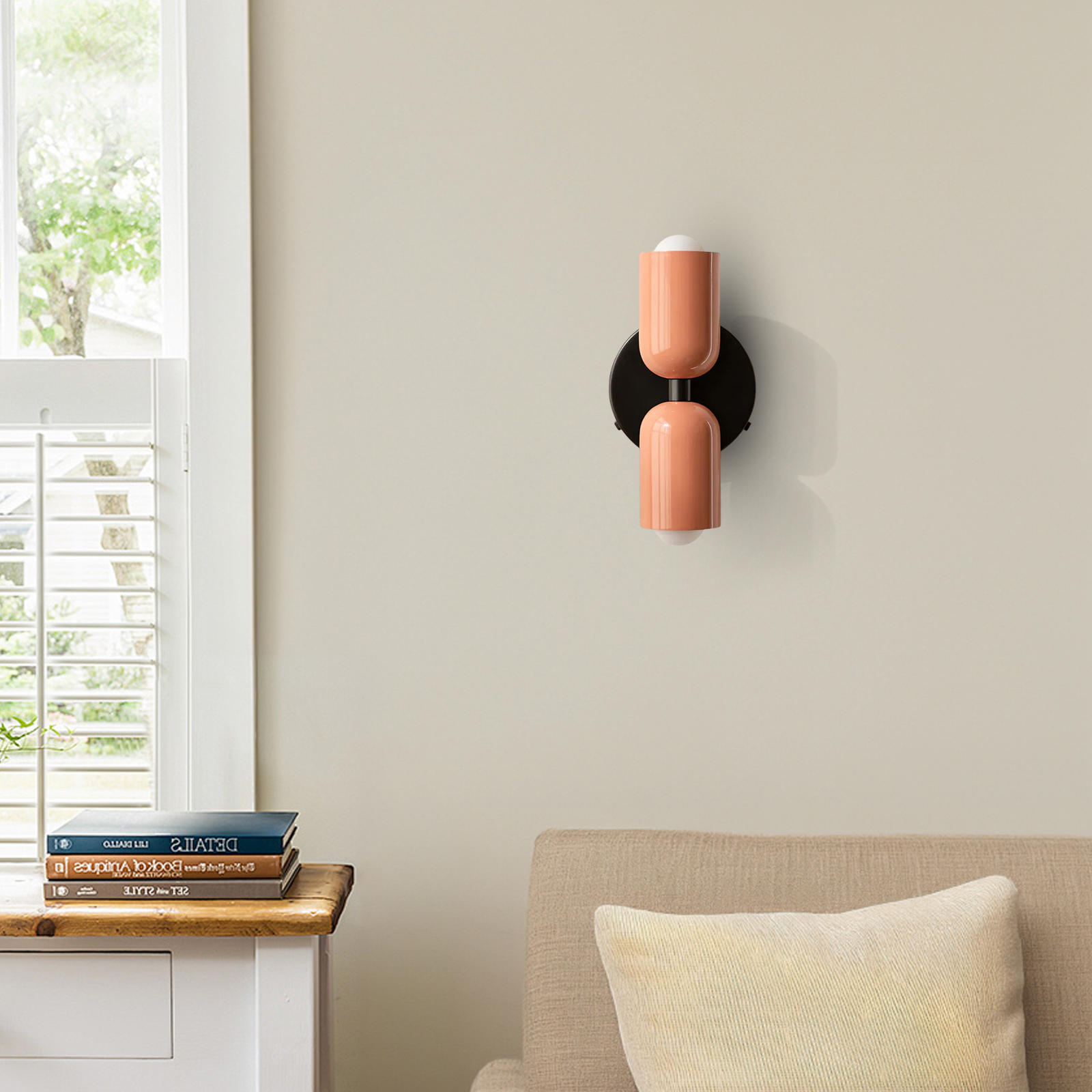 Bedroom Bedside Colorful Double-head Wall Lamp Cream-style Living Room Corridor Light