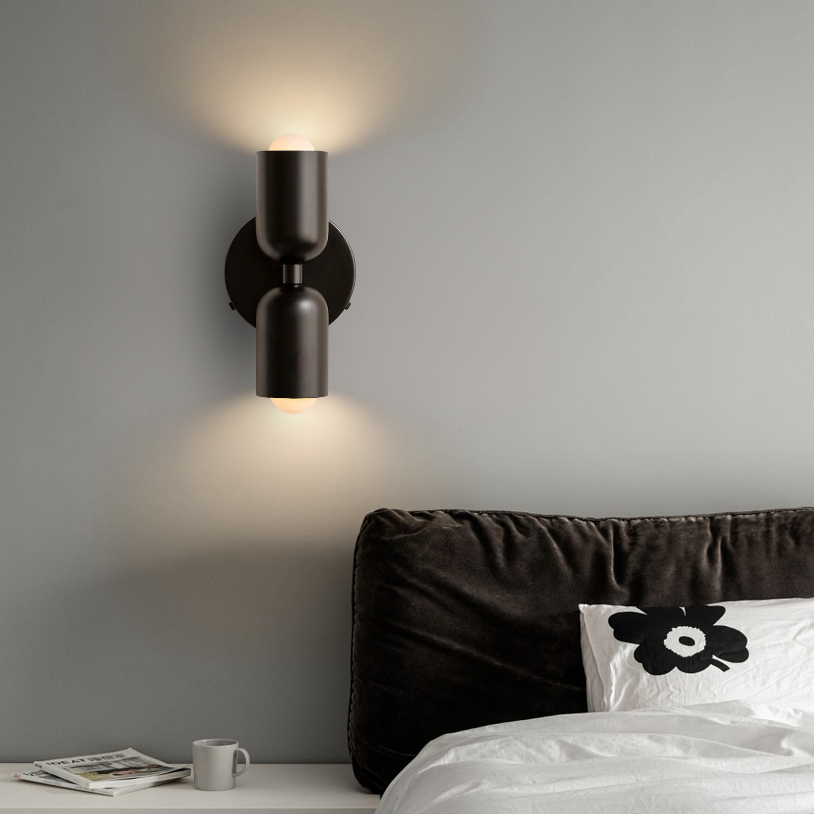 Bedroom Bedside Colorful Double-head Wall Lamp Cream-style Living Room Corridor Light