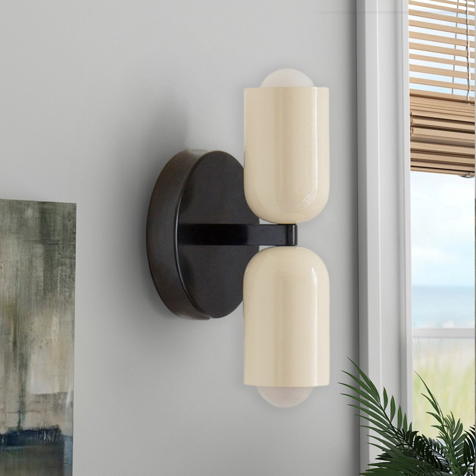 Bedroom Bedside Colorful Double-head Wall Lamp Cream-style Living Room Corridor Light