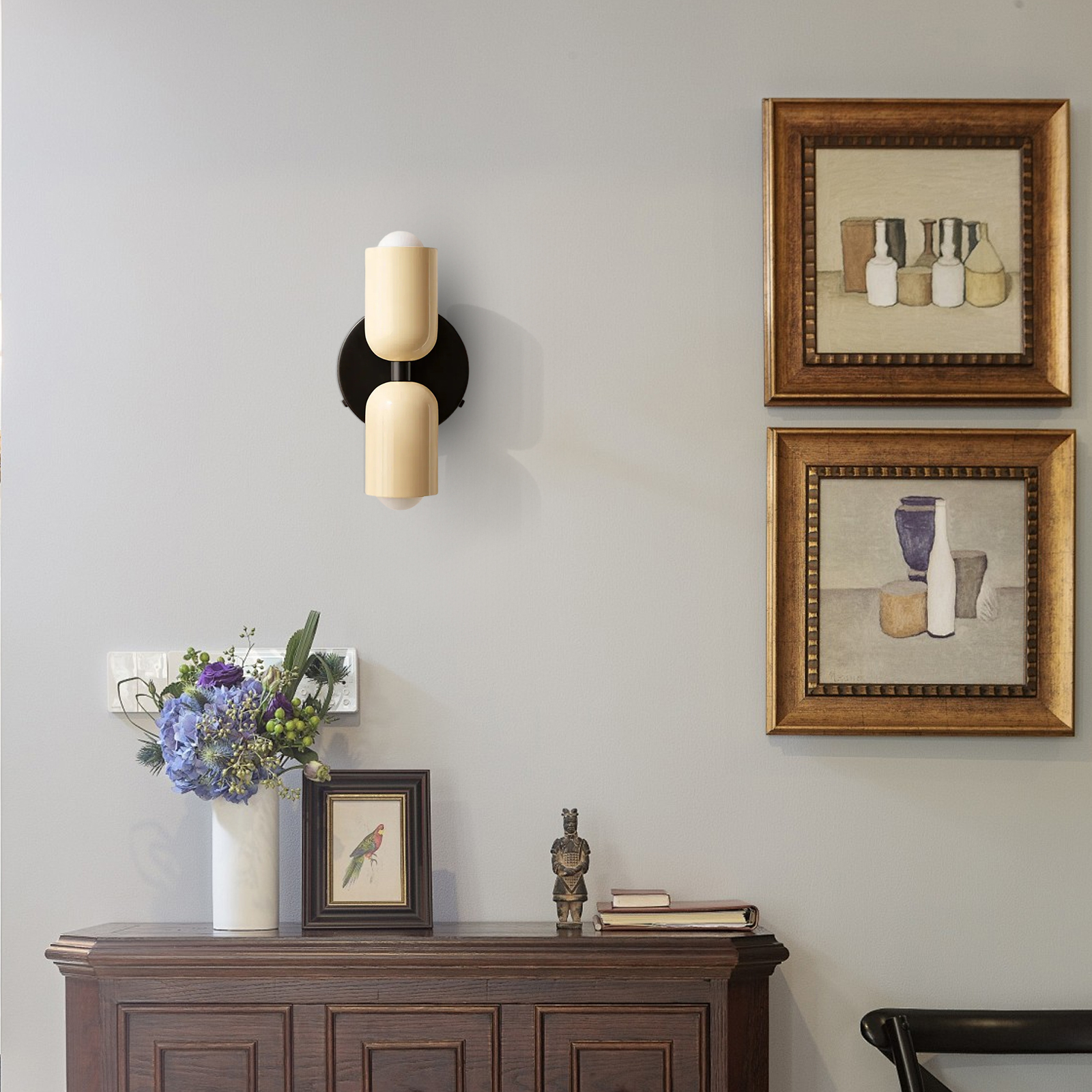 Bedroom Bedside Colorful Double-head Wall Lamp Cream-style Living Room Corridor Light