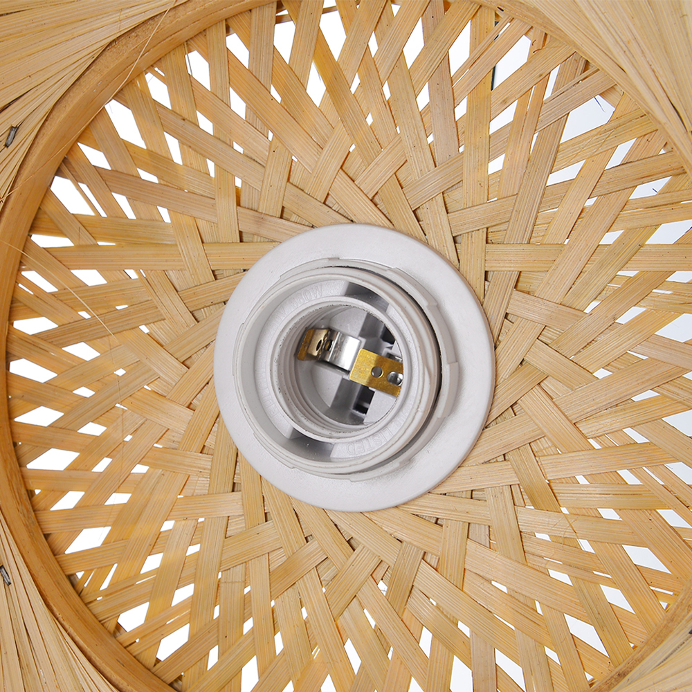 Japanese Dining Room Bamboo Pendant Lamp Handwoven lighting fixtures