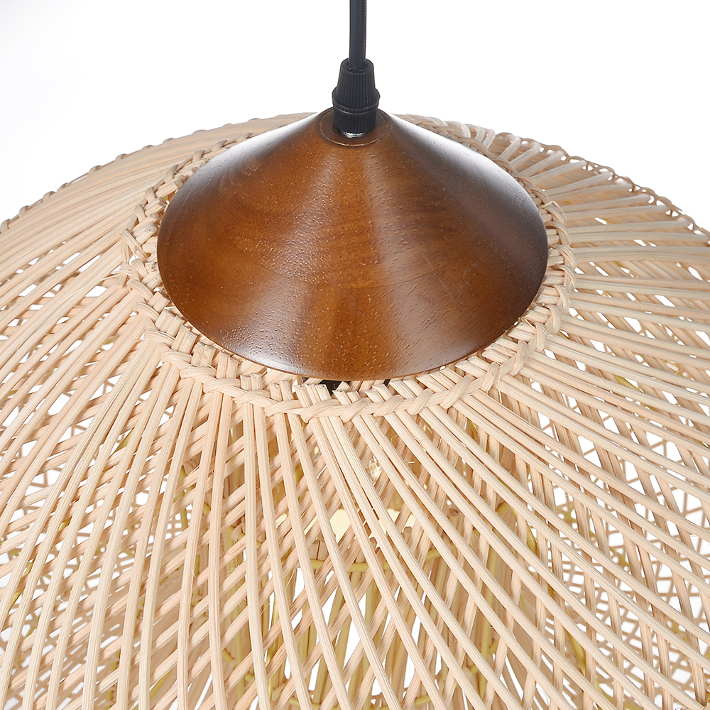 Wabi Sabi Style Retro Dining Room Chandelier Rattan Zen Pendant Light