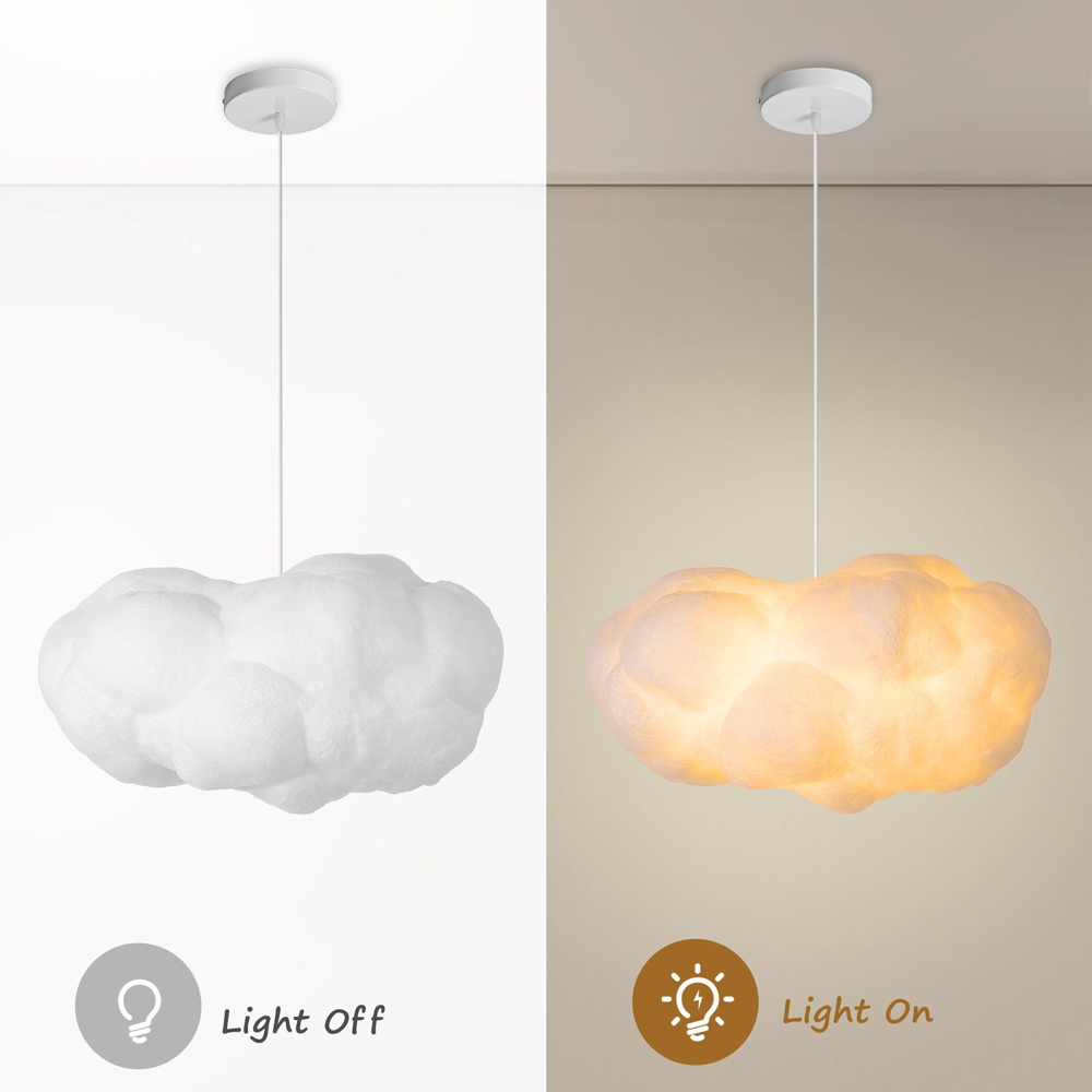 Modern White Cloud Chandelier Hanging Lamp Restaurant Home Decor Lighting