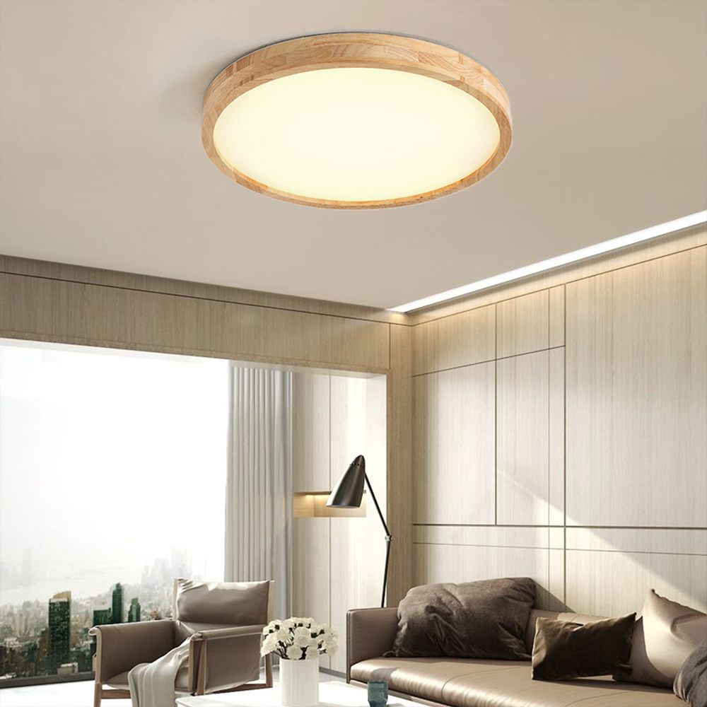 Entryway Ceiling Light Modern Style Wooden Lamp