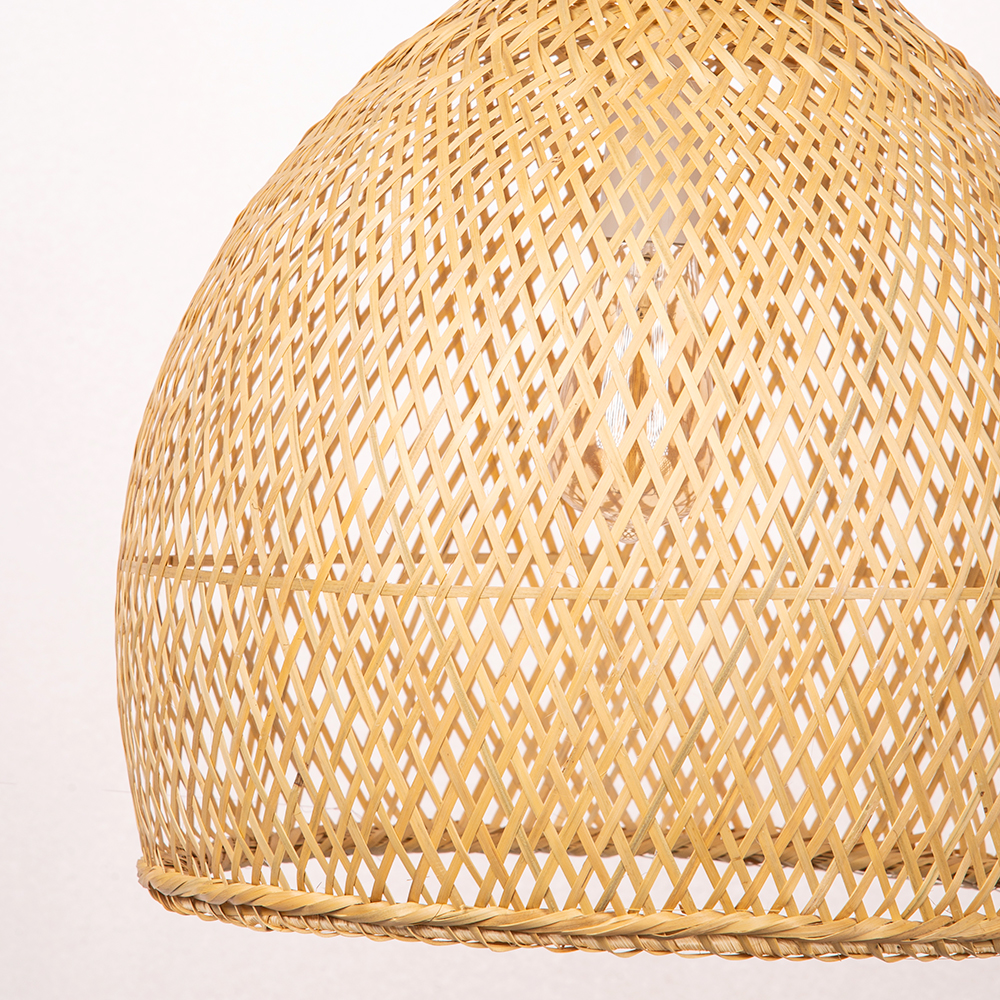 Modern Bamboo Hanging Lights Country Style Kitchen Bell Pendant Chandeliers