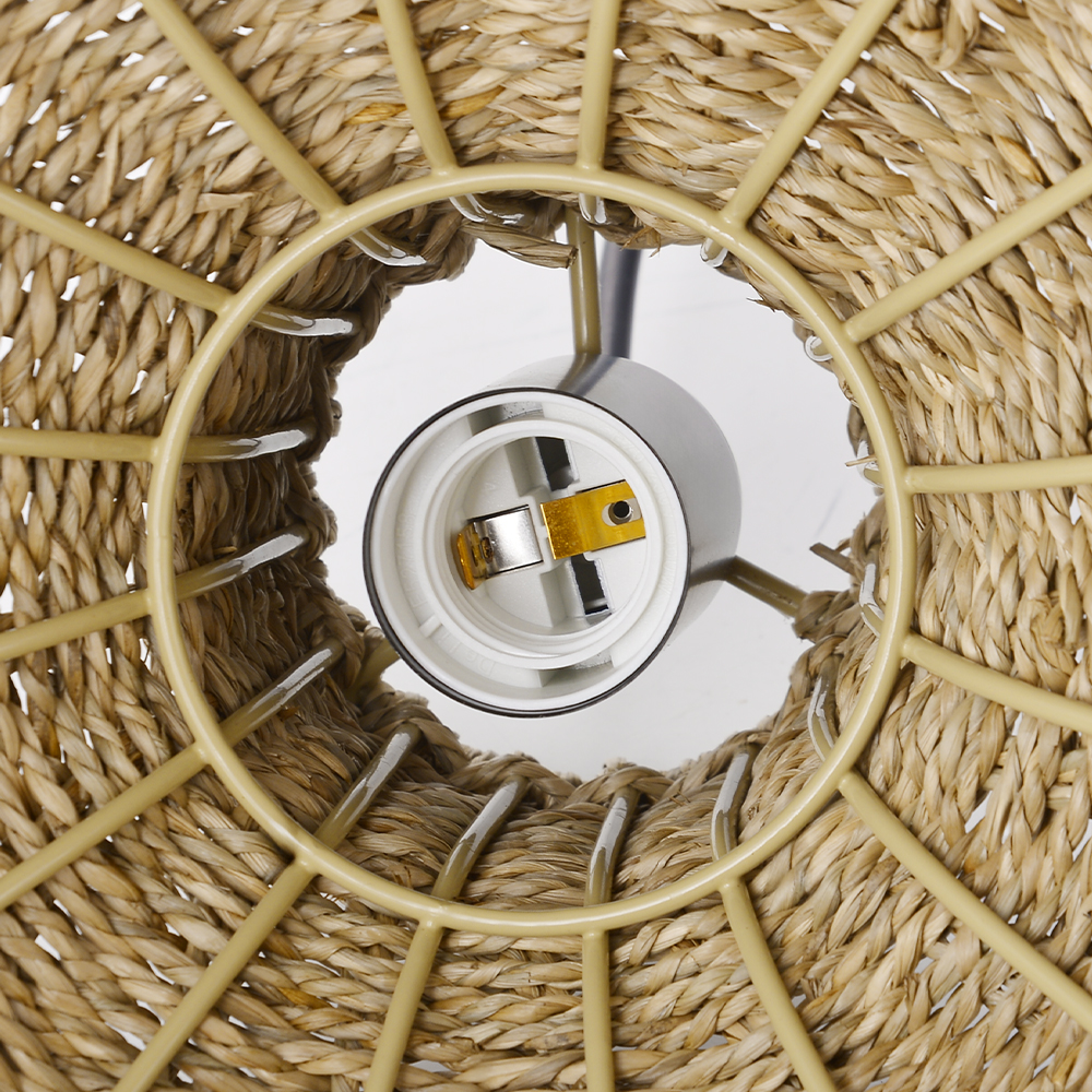 Farmhouse Seagrass Pendant Light Shade Kitchen Hanging Lamp