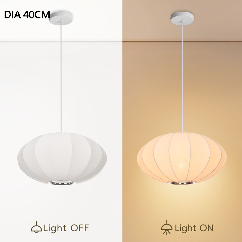 Modern Bubble Saucer Pendant Fabric Chandeliers for DIning Room