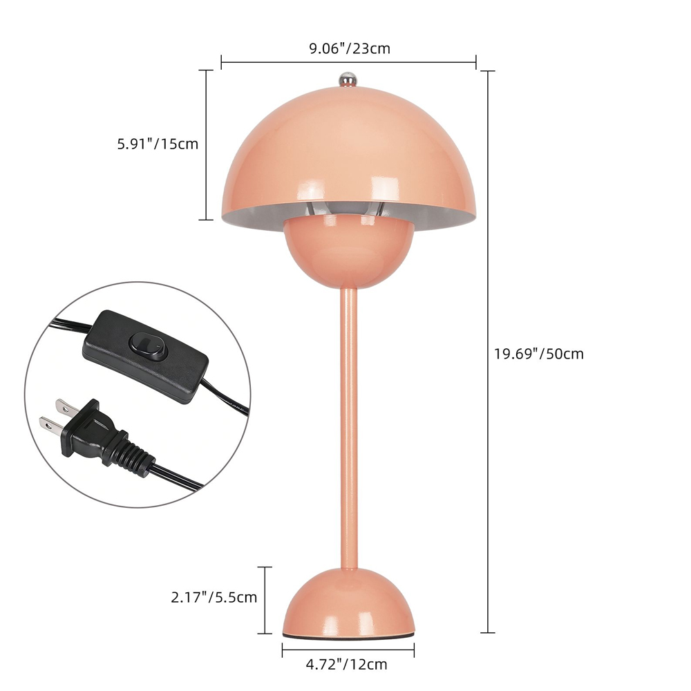 Danish Retro Flower Bud Table Lamp Nordic Style Plug In Bedroom Bedside Lighting