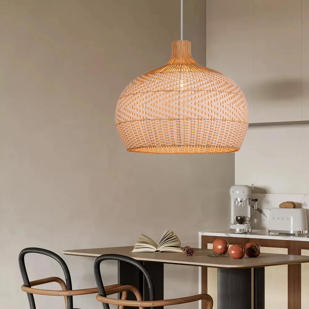 Serena White Rattan Pendant Light Shade