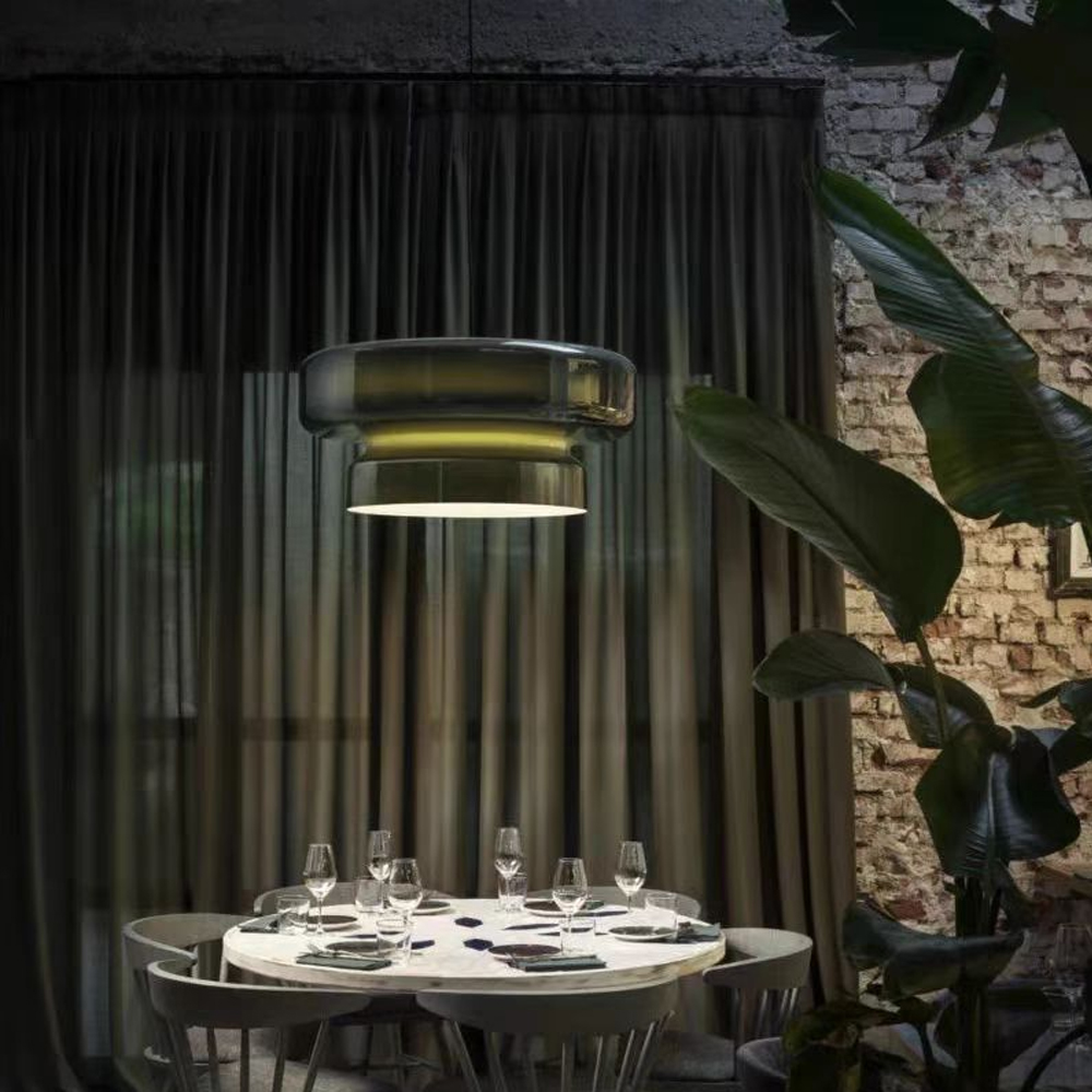 Nordic Glass Pendant Light Mid-Century Modern Minimalist Colored Glass Bar Ambient Light