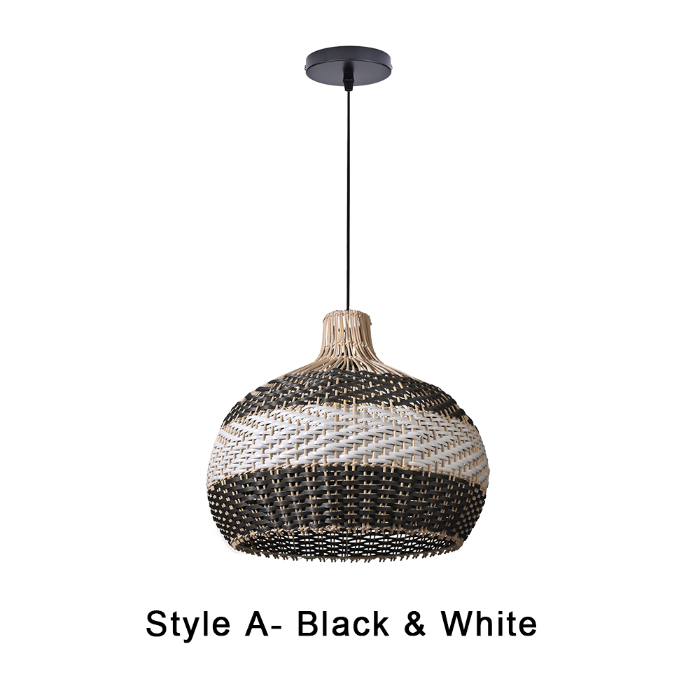 Simply White Rattan Pendant Light