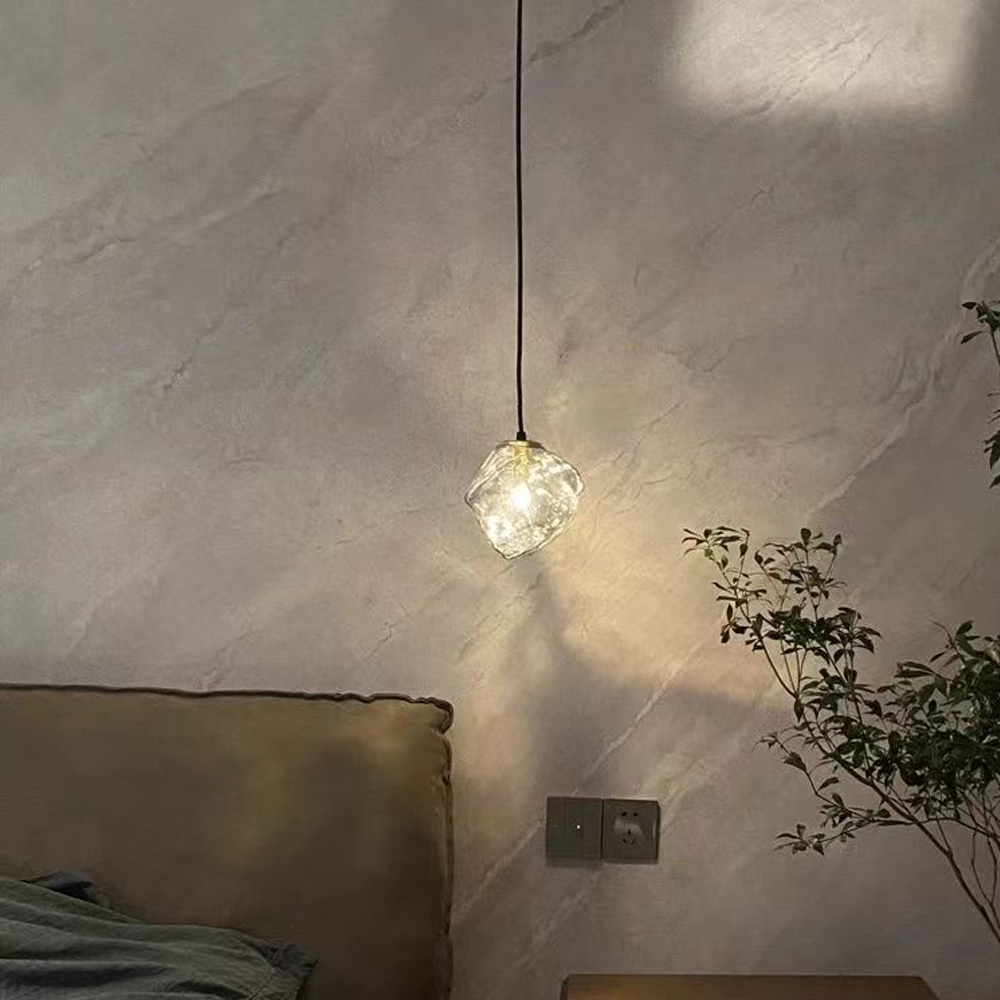 Minimalist Art Lava Glass Pendant Light Creative Restaurant Hanging Lamp