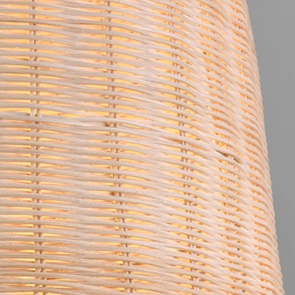 Restaurant Lamp Wabi-sabi Style Chandelier B&B Retro Hand-woven Rattan Lampshade