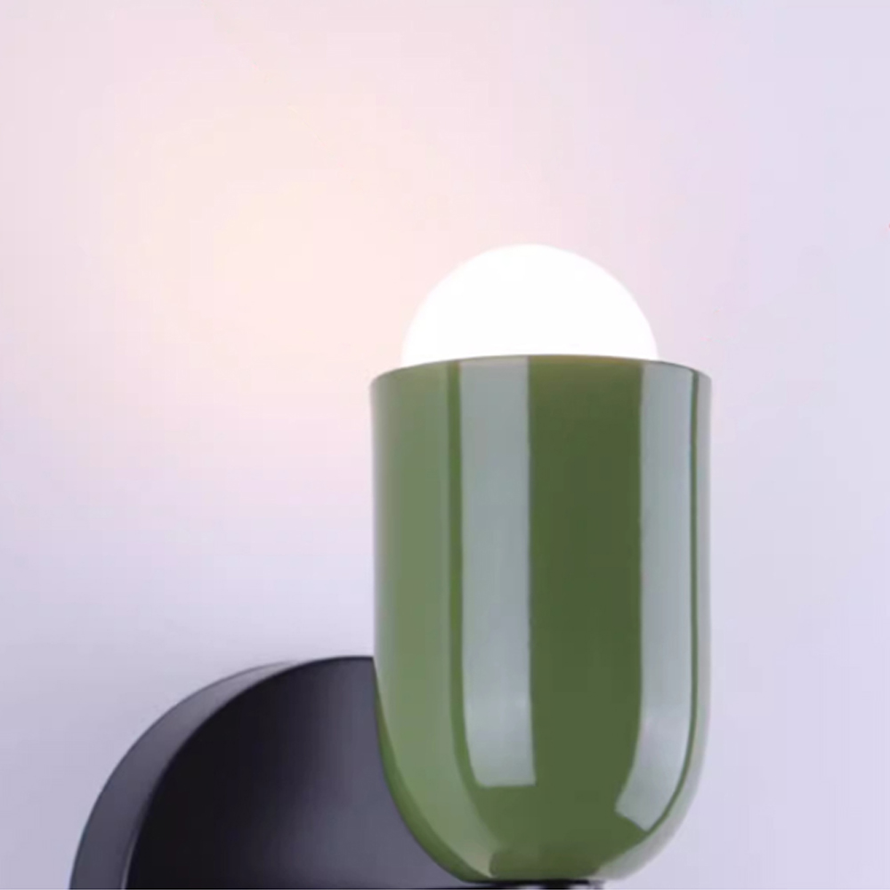 Bedroom Bedside Colorful Double-head Wall Lamp Cream-style Living Room Corridor Light