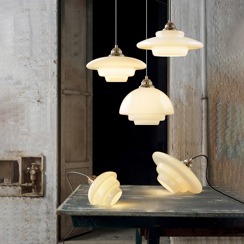 Bauhaus Milk White Glass Pendant Light Art Home Decor