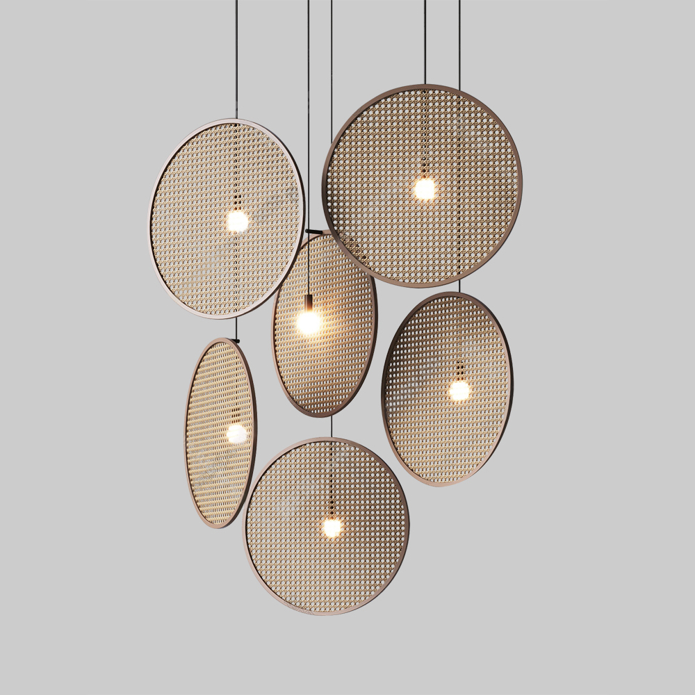 Zen Chandelier Japanese Living Room Dining Room Rattan Pendant Lights Homestay Retro Lamp