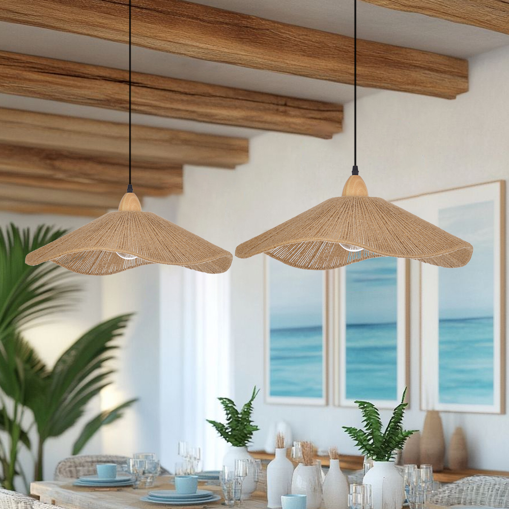 50% OFF Clearance Boho Rope Pendant Lights for Dining Room