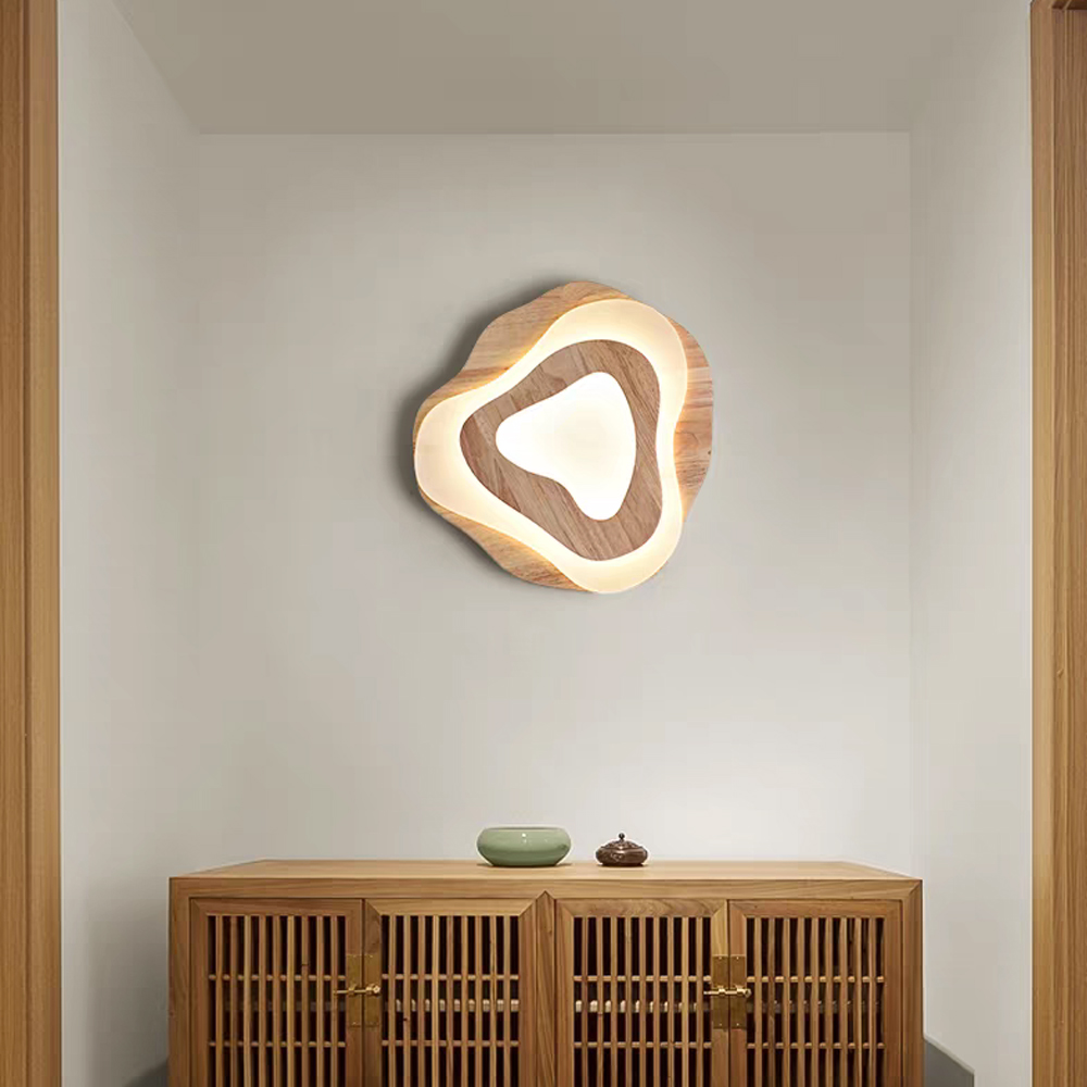 50% OFF Clearance 40CM Dimmable Wooden Ceiling Light with Remote Control