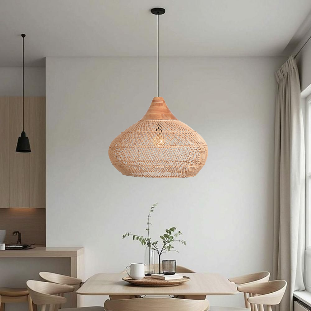 Minimalist Style Natural Rattan Pendant Light to Elevate your Dining Space