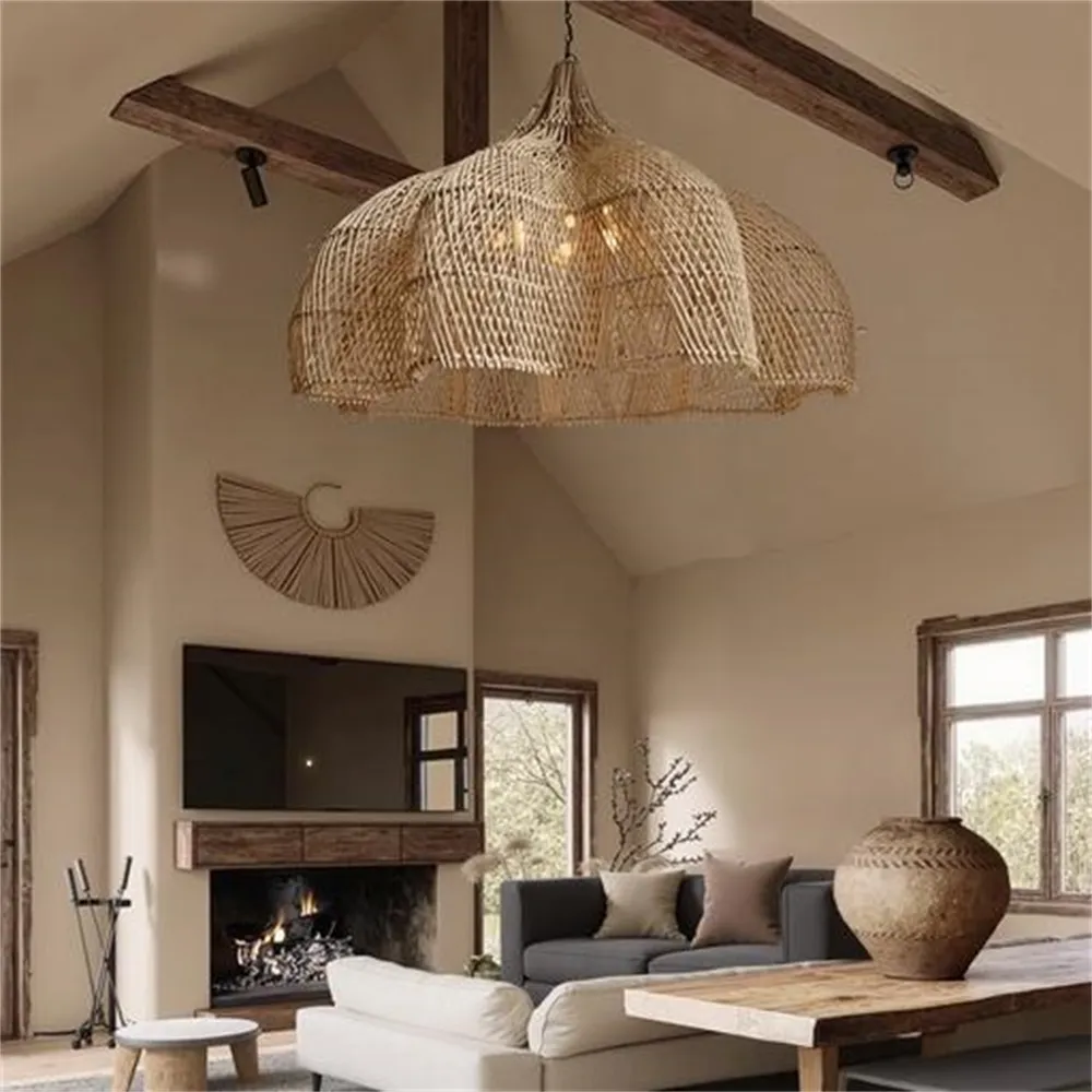 Rattan Novelty Pendant Lights Wicker Pendant Shade