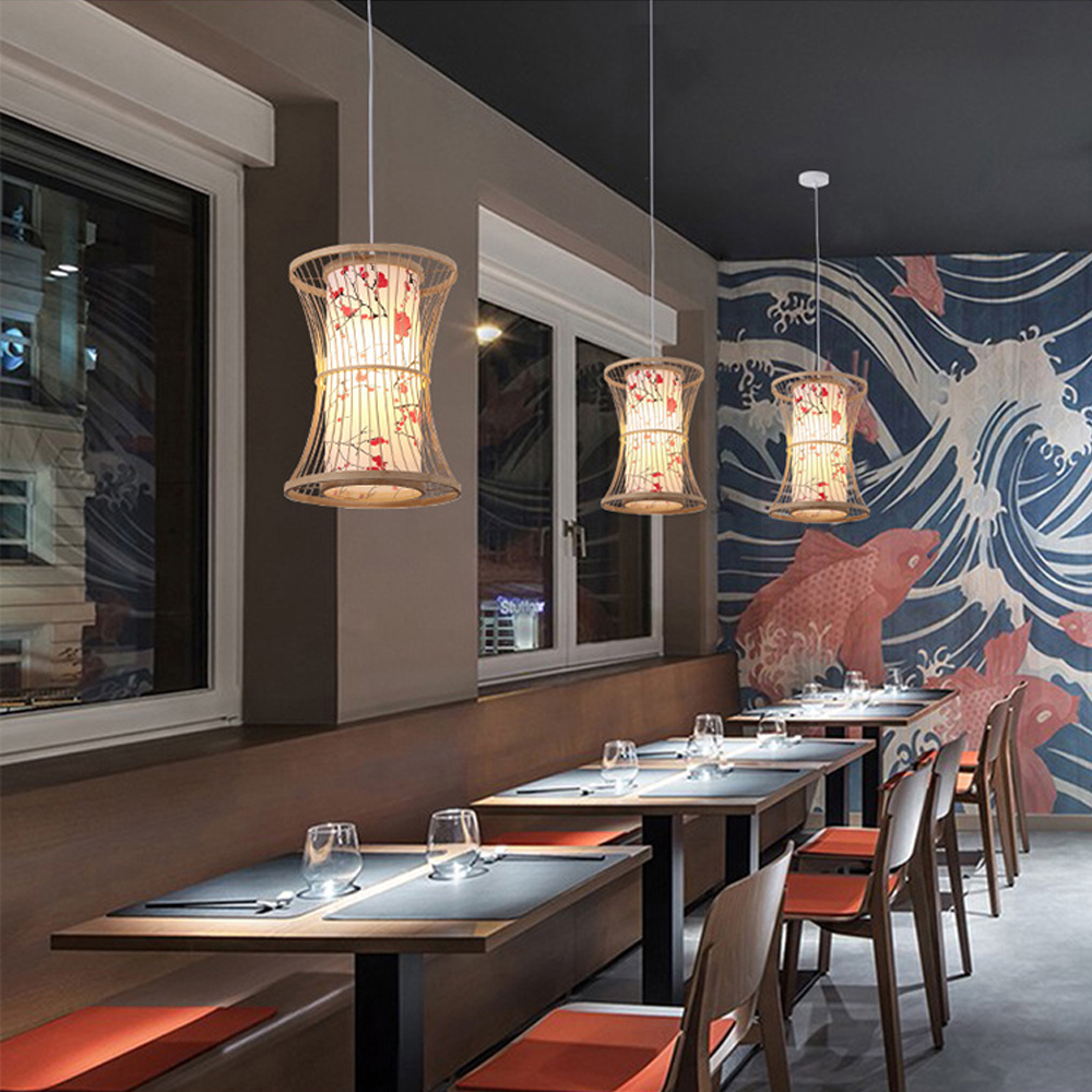 Japanese Restaurant Bamboo Lantern Chandelier Light Balcony Corridor Decorative Lamp