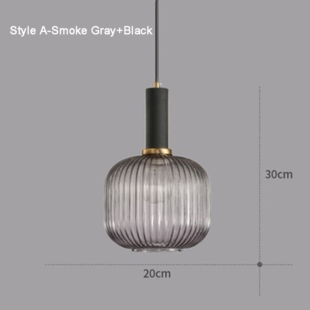 Dark Green Small Glass Pendant Light Kitchen Island Restaurant Retro Chandelier American Home Lighting