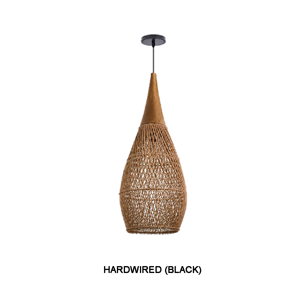 Coastal Rattan Woven Pendant Light  Farmhouse Artisan Natural Lighting for Dining Rooms