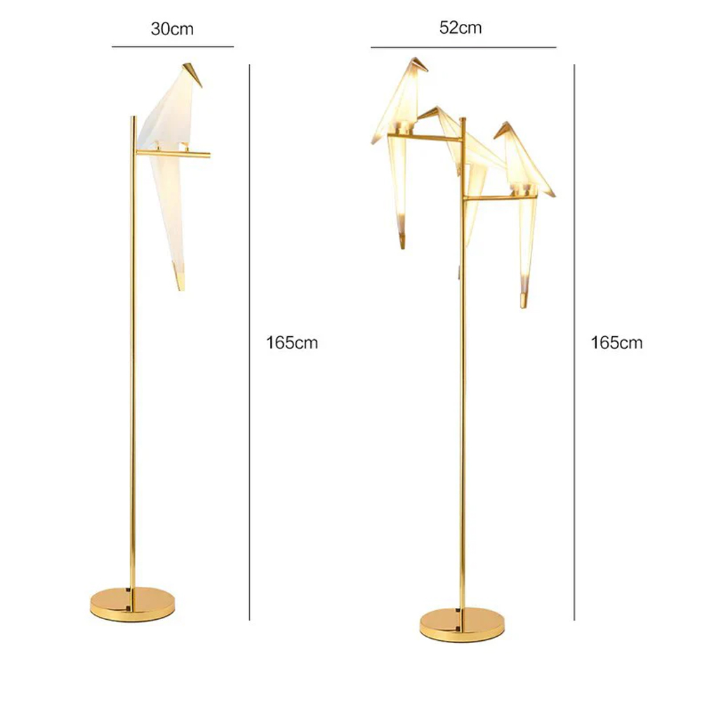 Nordic Luxury Thousand Paper Crane Bird Table Lamp Floor Lamp