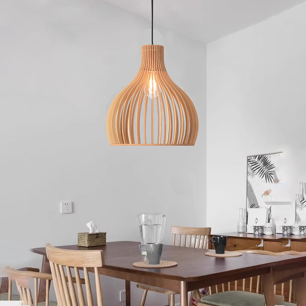 Natural Wooden Lights Dining Room Decor Pendant Chandelier light
