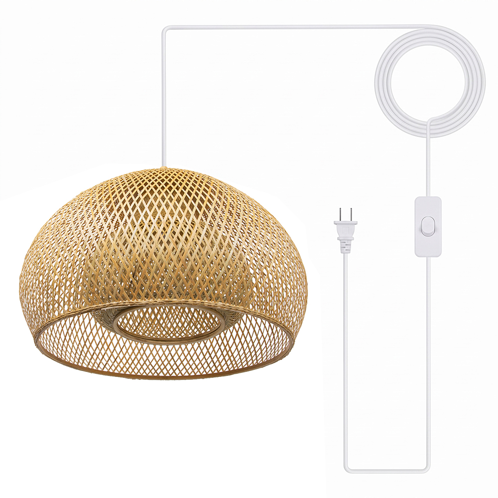 Bohemian Living Room Handcrafted Bamboo Pendant Light Rattan Bamboo Chandelier