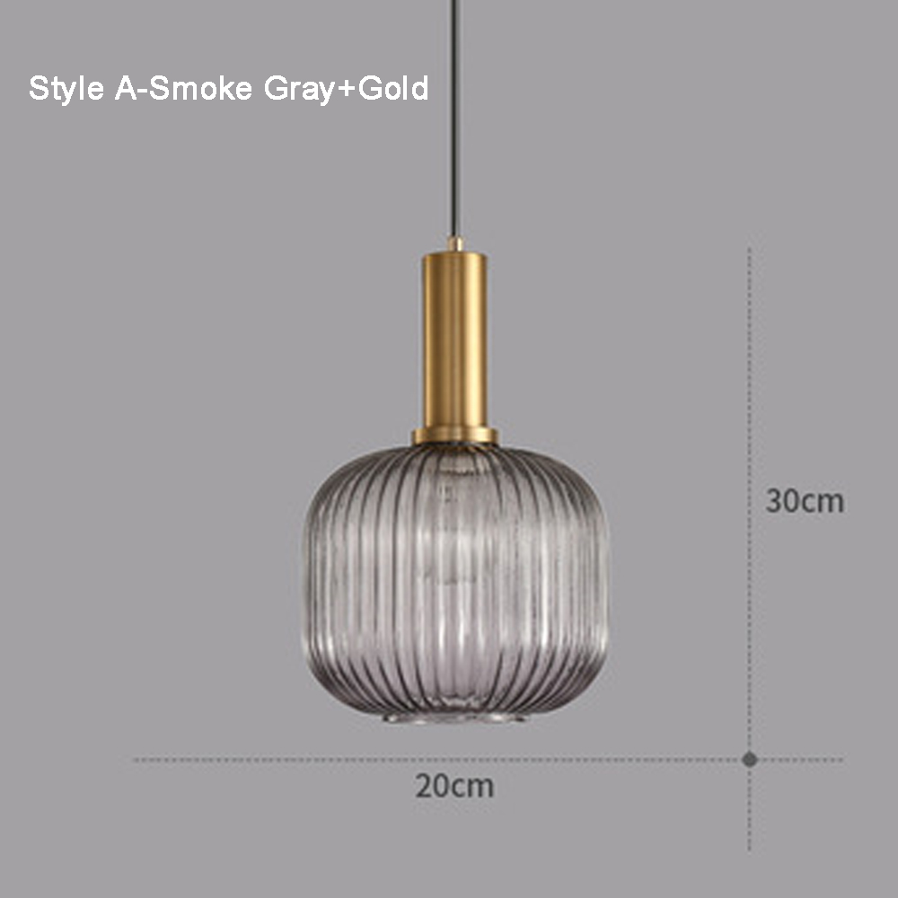 Dark Green Small Glass Pendant Light Kitchen Island Restaurant Retro Chandelier American Home Lighting