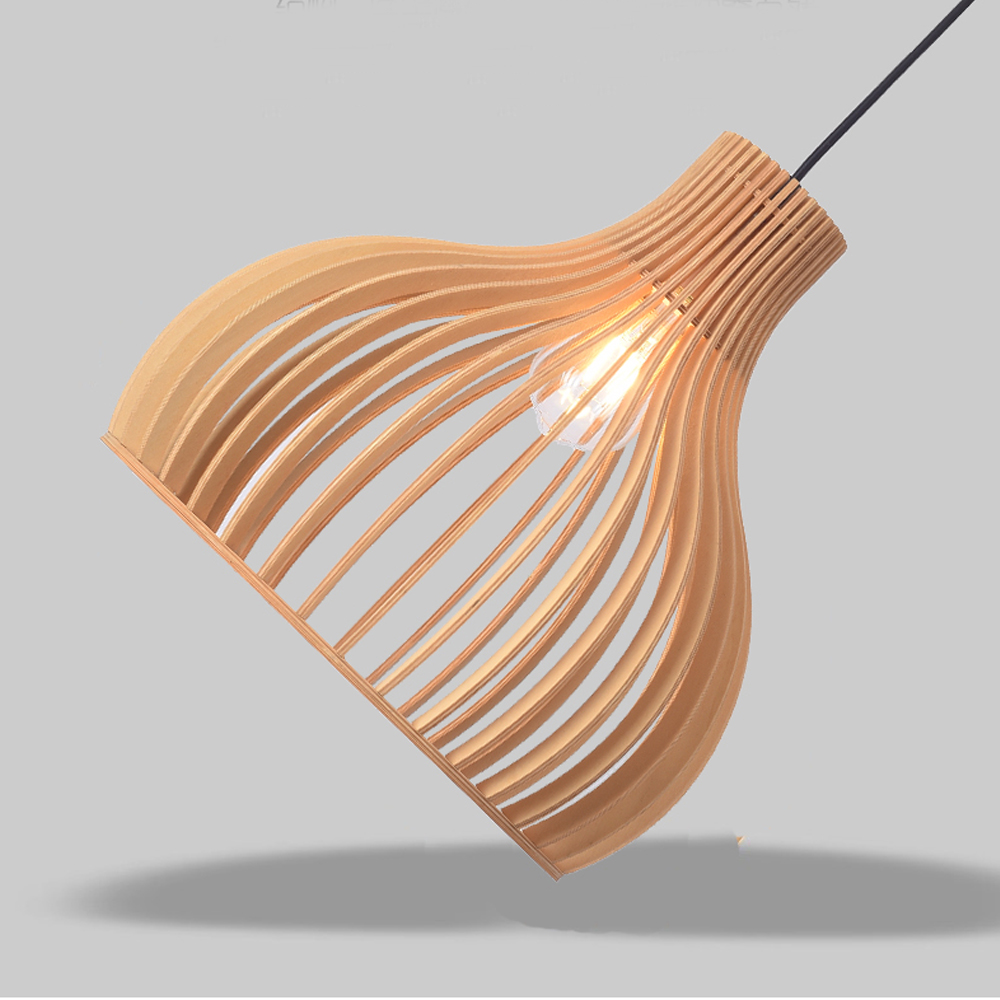 Natural Wooden Lights Dining Room Decor Pendant Chandelier light