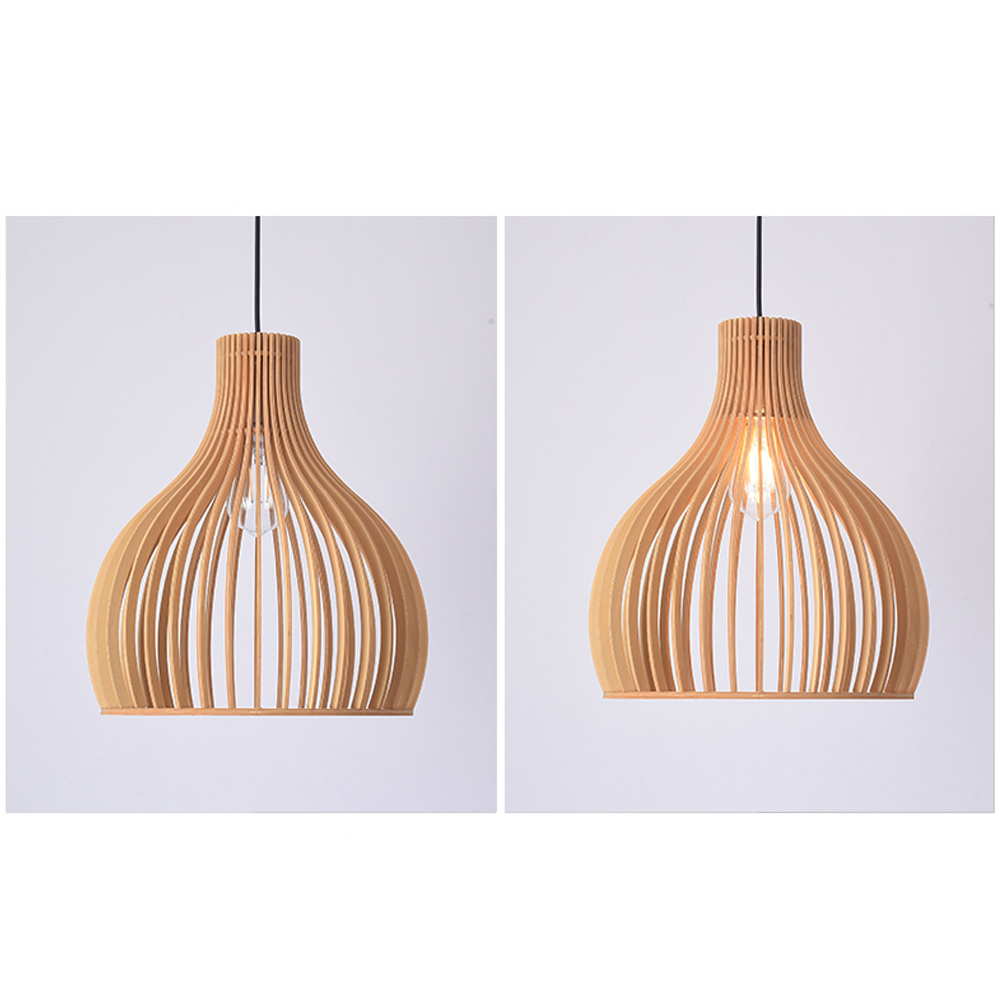 Natural Wooden Lights Dining Room Decor Pendant Chandelier light