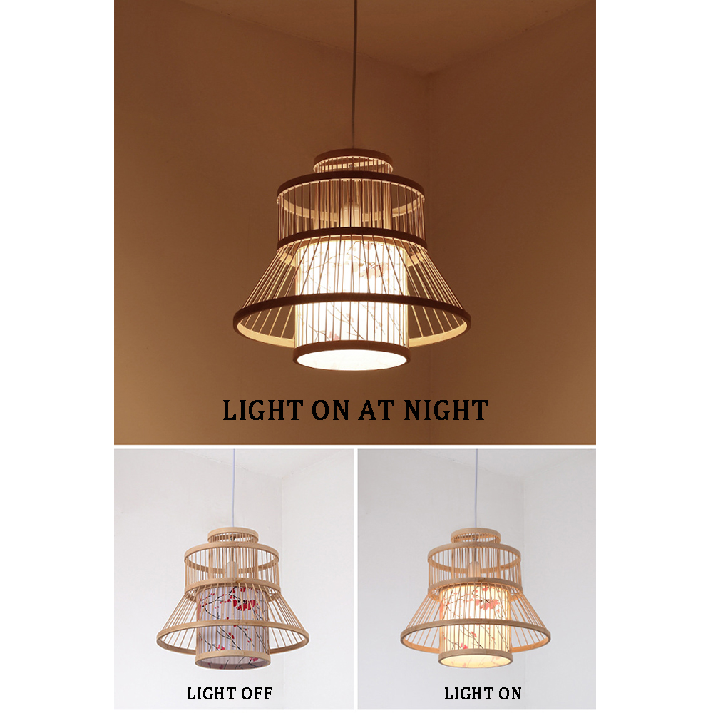 Japanese Restaurant Bamboo Lantern Chandelier Light Balcony Corridor Decorative Lamp
