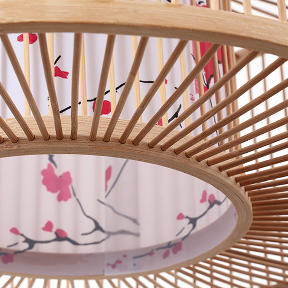 Japanese Restaurant Bamboo Lantern Chandelier Light Balcony Corridor Decorative Lamp