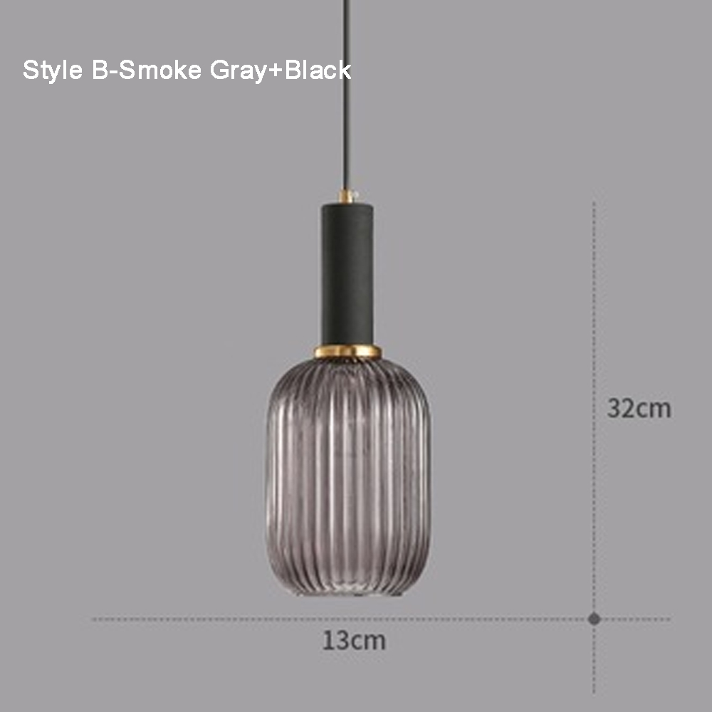 Dark Green Small Glass Pendant Light Kitchen Island Restaurant Retro Chandelier American Home Lighting