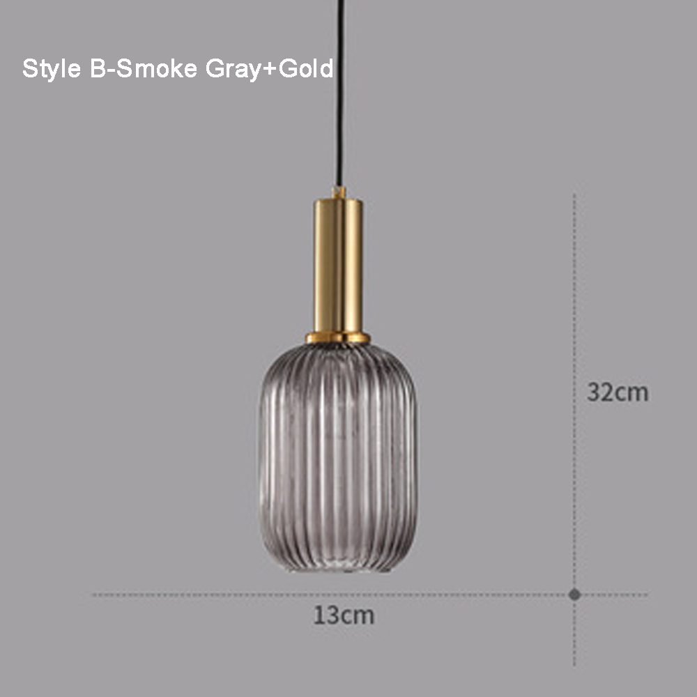 Dark Green Small Glass Pendant Light Kitchen Island Restaurant Retro Chandelier American Home Lighting