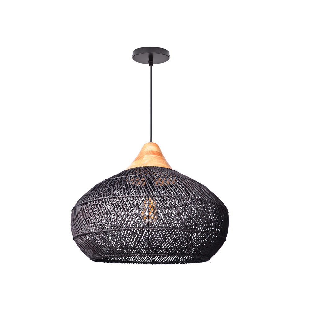 Rattan Pendant Light Wabi Sabi Style Retro Dining Room Chandelier