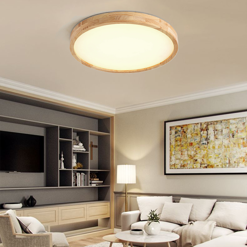 Entryway Ceiling Light Modern Style Wooden Lamp