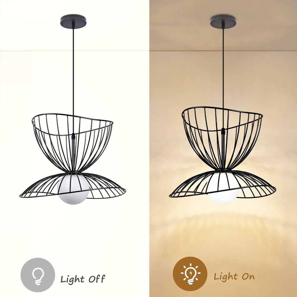 Nordic Entryway Metal Chandelier Gold Black Pendants