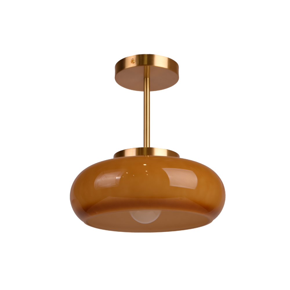 Mid Century Modern Entryway Glass Ceiling Light Fixture