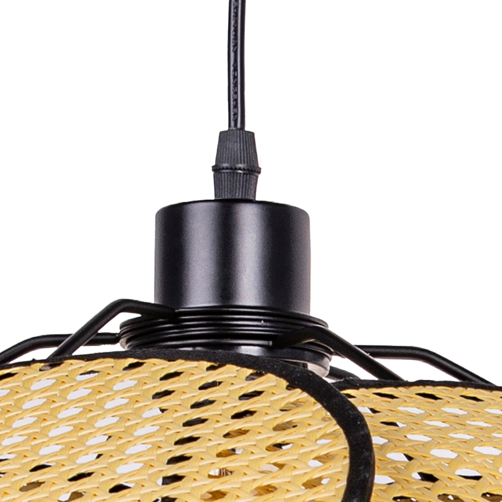 Japanese Petal Rattan Pendant Light For Dining Room Living Room