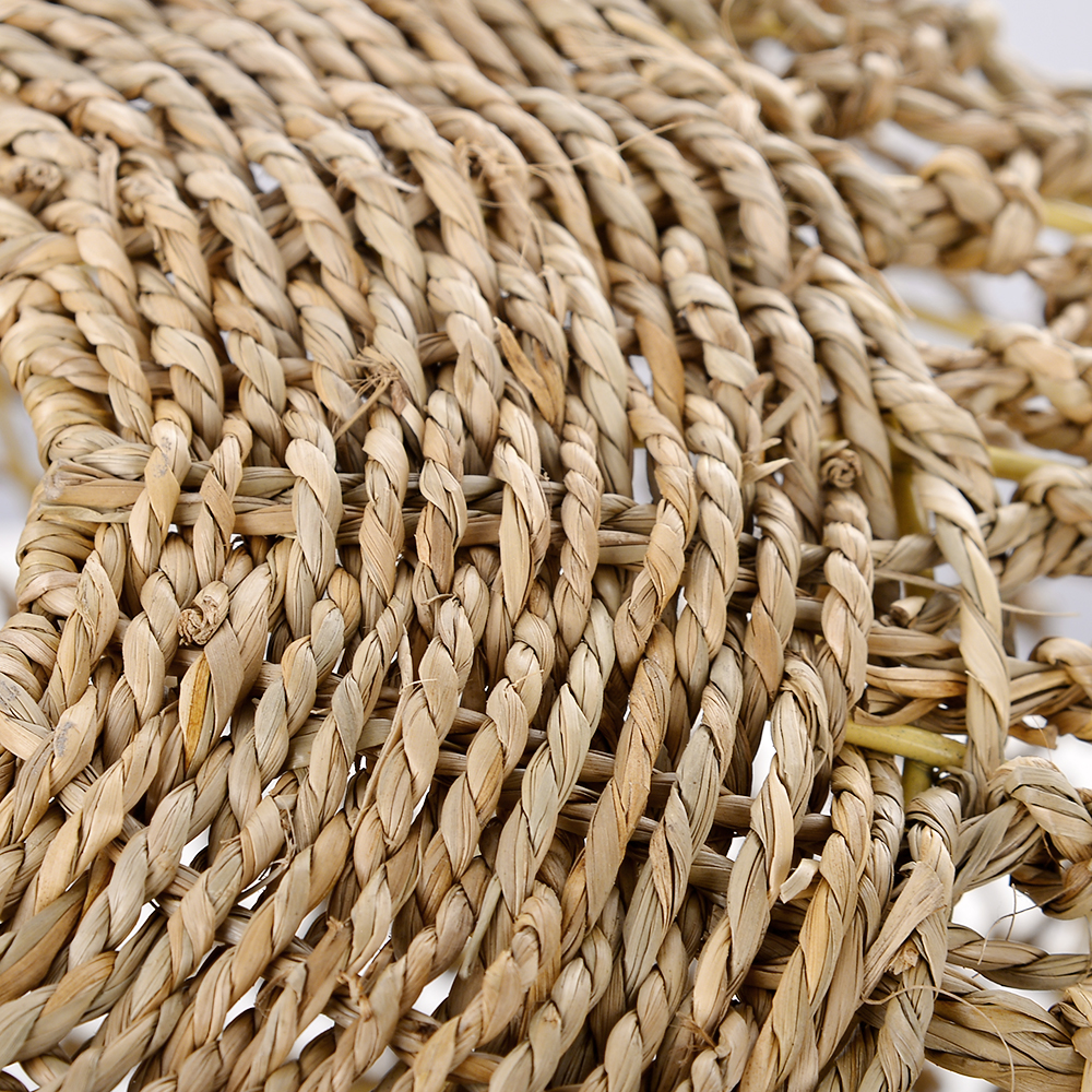 Round Ceiling Lamp Natural Home Decor Seagrass Pendant Light Shade