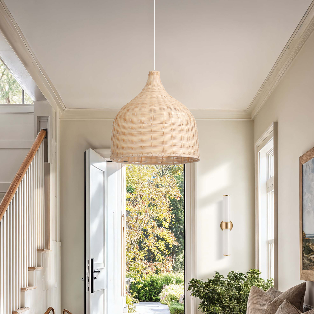Japanese-style Southeast Asian Chandelier Creative Bamboo Rattan Lampshade