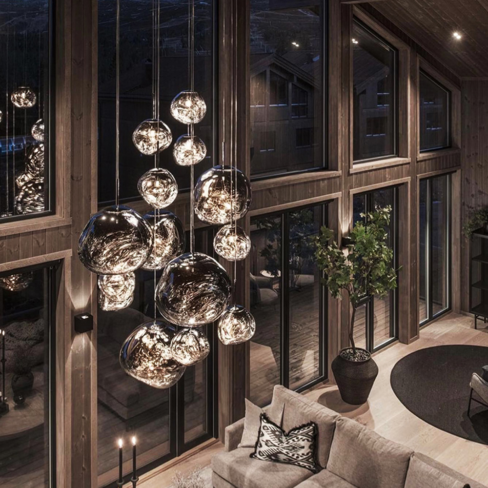 Designer Lava Chandelier Villa Loft Duplex Stairwell Pendant Light Apartment Living Room Empty Luxury Restaurant Lamp