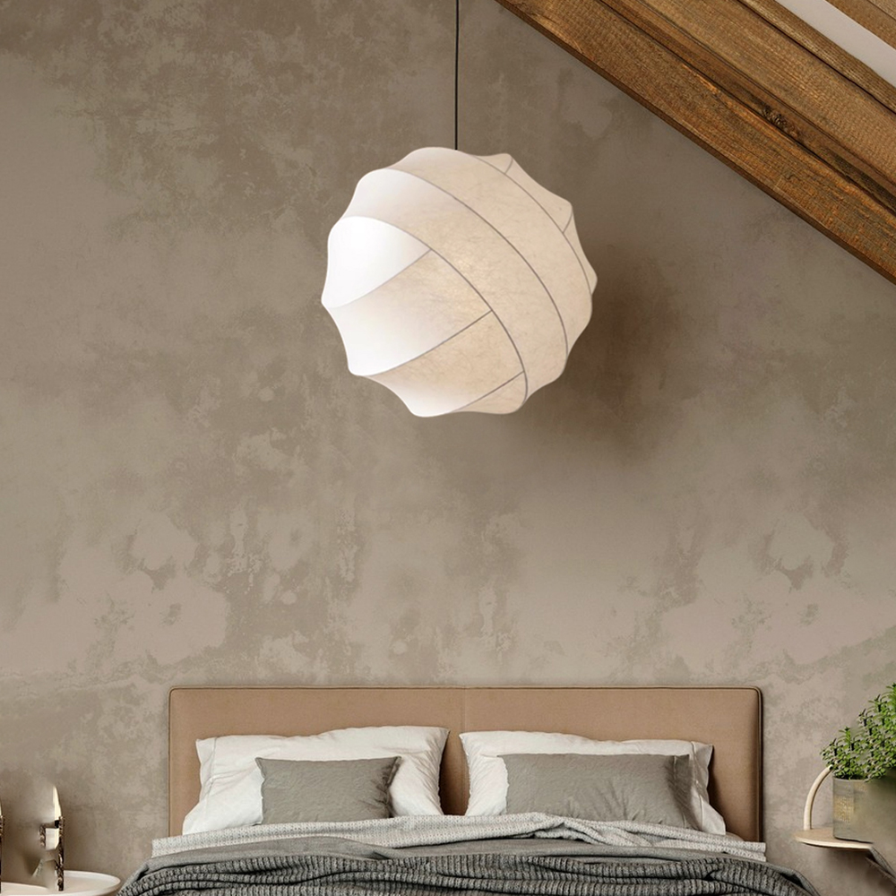 French Retro Living Room Fabric Lighting Fixtures Wabi-sabi B&B Pendant Lamp